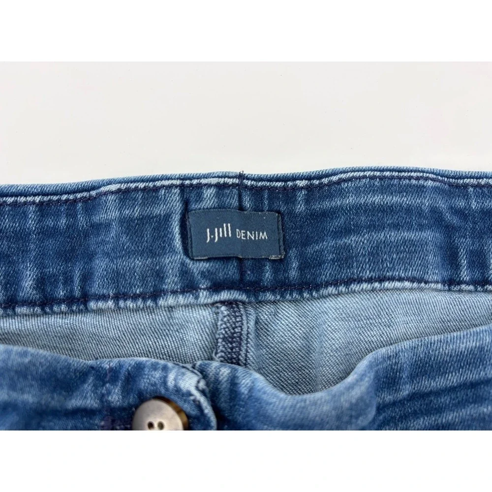J.Jill‎ Pull On Denim Shorts, Blue Stretch Bermuda, High Rise, Women's Size 22